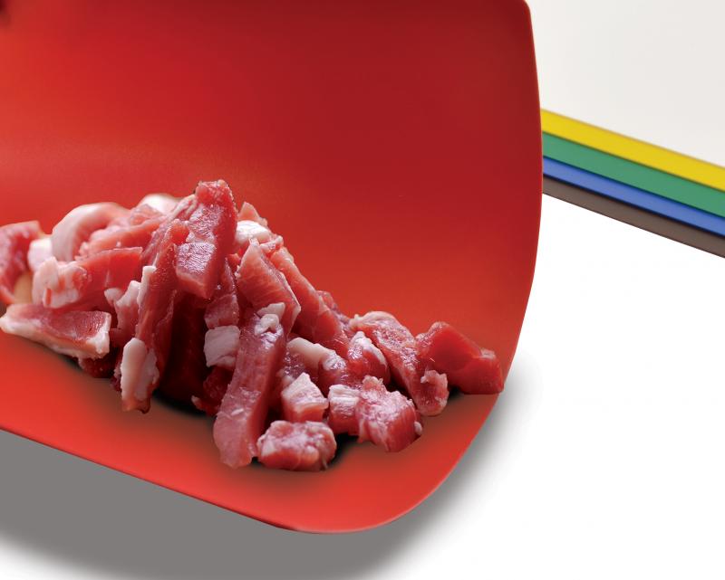 12� x 18� x 1/16� Polypropylene 6 Color-Coded Flexible Cutting Boards